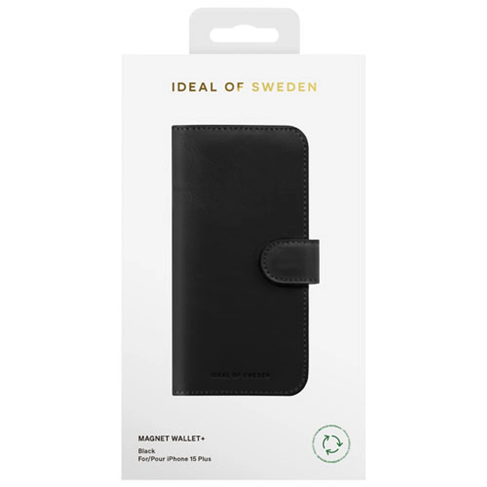 Ideal of Sweden Folio Wallet Case with MagSafe for iPhone 15 Plus - Black