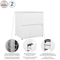 Universel 2-Drawer Locking Filing Cabinet with Tip Guard