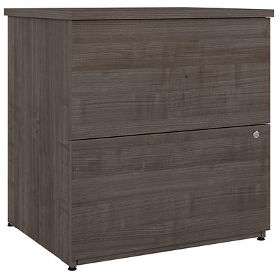 Universel 2-Drawer Locking Filing Cabinet with Tip Guard - Bark Grey