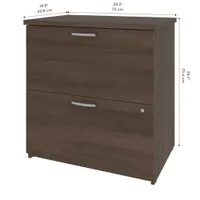Universel 2-Drawer 29"W Locking Filing Cabinet - White