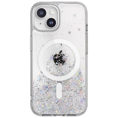 SwitchEasy Starfield Fitted Hard Shell Case with MagSafe for iPhone 15 - Clear