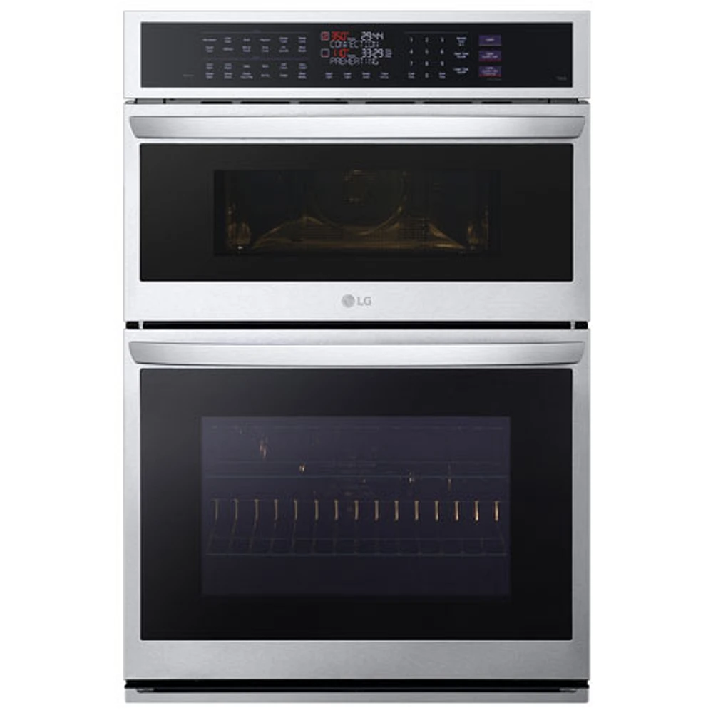 LG 30" True Convection Electric Combination Wall Oven (WCEP6427F) - Smudge Resistant Stainless Steel