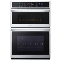 LG 30" True Convection Electric Combination Wall Oven (WCEP6427F) - Smudge Resistant Stainless Steel