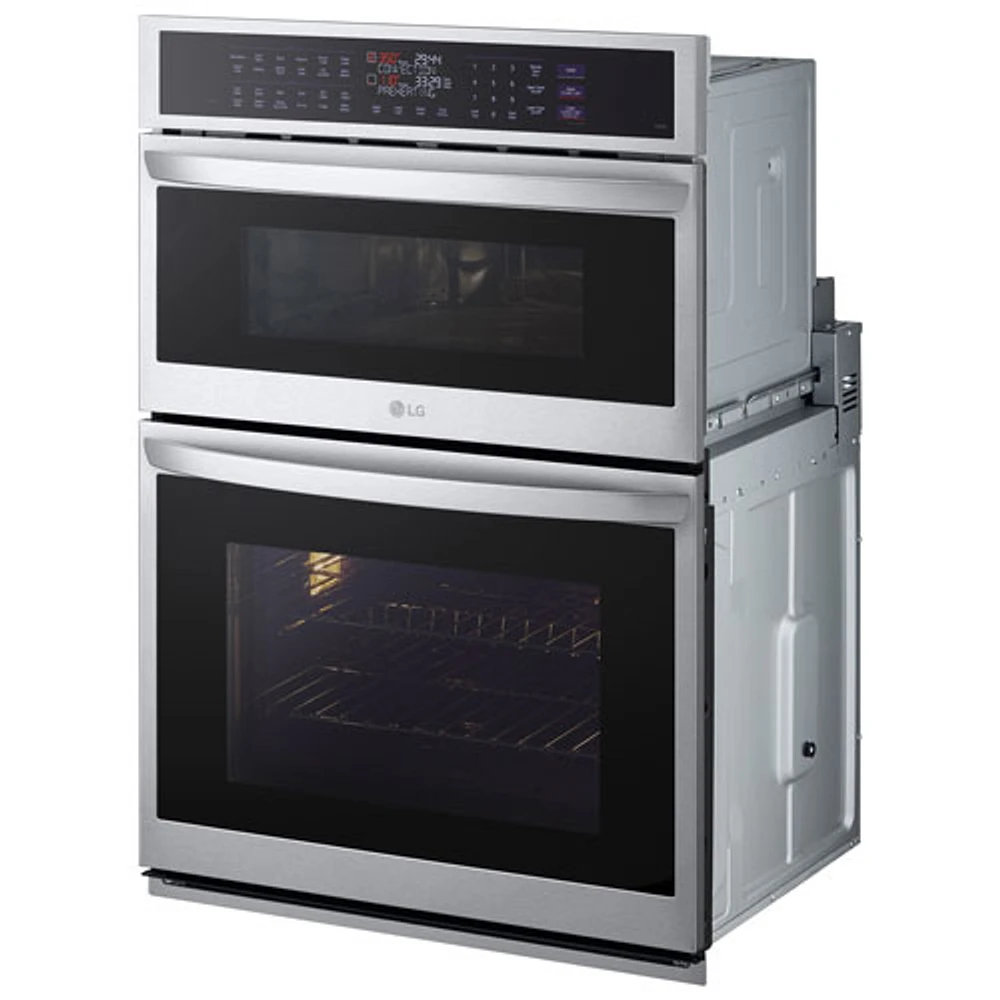 LG 30" True Convection Electric Combination Wall Oven (WCEP6427F) - Smudge Resistant Stainless Steel