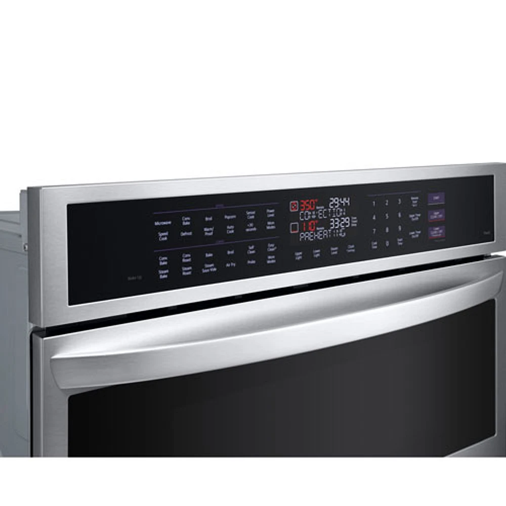 LG 30" True Convection Electric Combination Wall Oven (WCEP6427F) - Smudge Resistant Stainless Steel