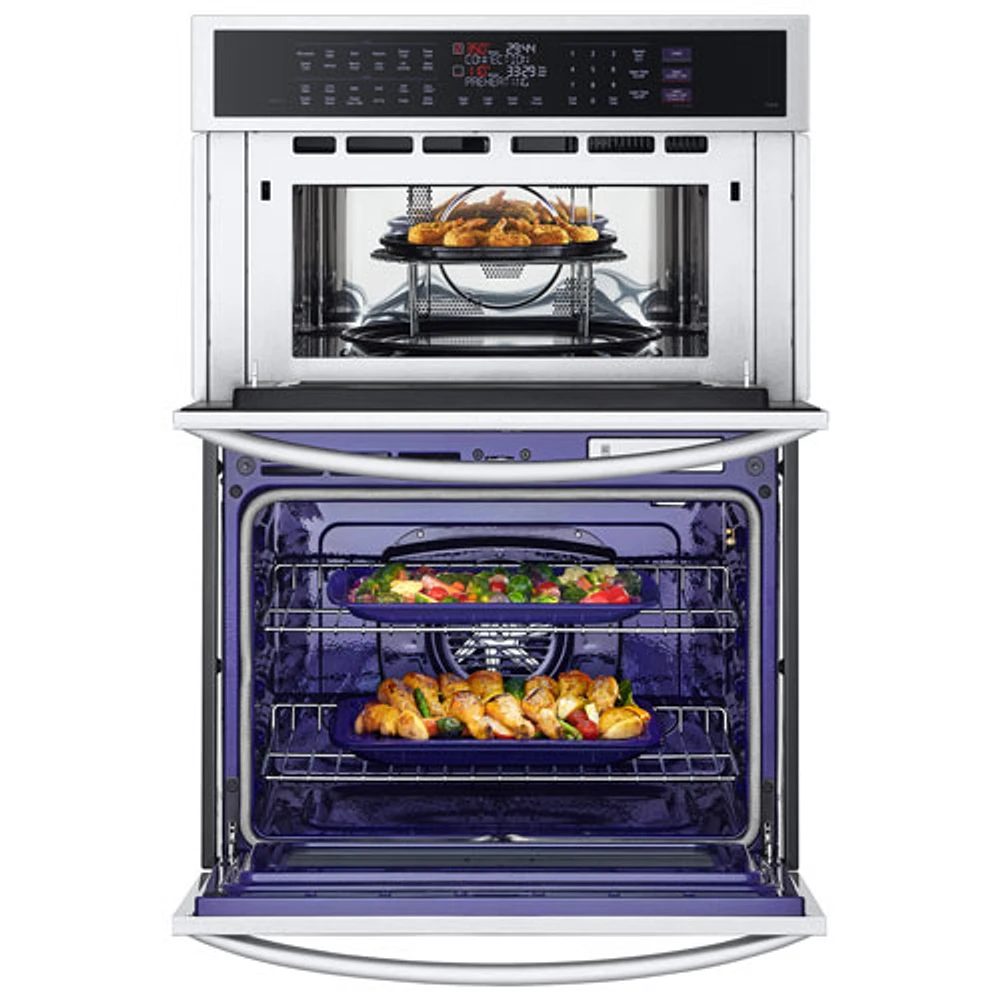 LG 30" True Convection Electric Combination Wall Oven (WCEP6427F) - Smudge Resistant Stainless Steel