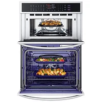 LG 30" True Convection Electric Combination Wall Oven (WCEP6427F) - Smudge Resistant Stainless Steel