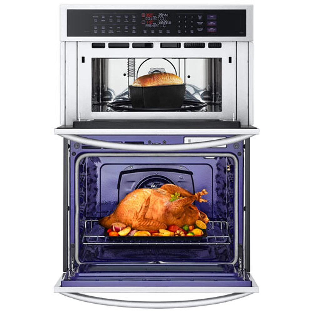 LG 30" True Convection Electric Combination Wall Oven (WCEP6427F) - Smudge Resistant Stainless Steel