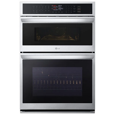 LG 30" Fan Convection Electric Combination Wall Oven (WCEP6423F) - Smudge Resistant Stainless Steel