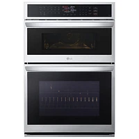 LG 30" Fan Convection Electric Combination Wall Oven (WCEP6423F) - Smudge Resistant Stainless Steel