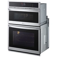 LG 30" Fan Convection Electric Combination Wall Oven (WCEP6423F) - Smudge Resistant Stainless Steel