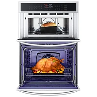 LG 30" Fan Convection Electric Combination Wall Oven (WCEP6423F) - Smudge Resistant Stainless Steel