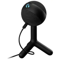 Microphone de jeu USB Yeti Orb à condensateur avec éclairage RVB LIGHTSYNC de Logitech - Noir