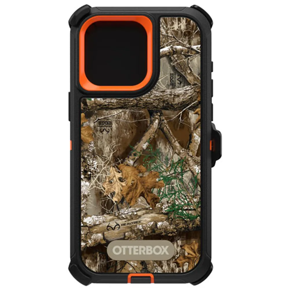 OtterBox Defender Fitted Hard Shell Case for iPhone 15 Pro Max - RealTree Blaze Edge