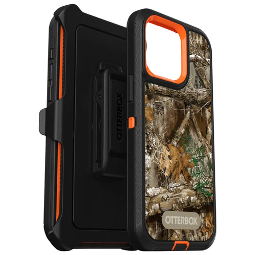 OtterBox Defender Fitted Hard Shell Case for iPhone 15 Pro Max - RealTree Blaze Edge