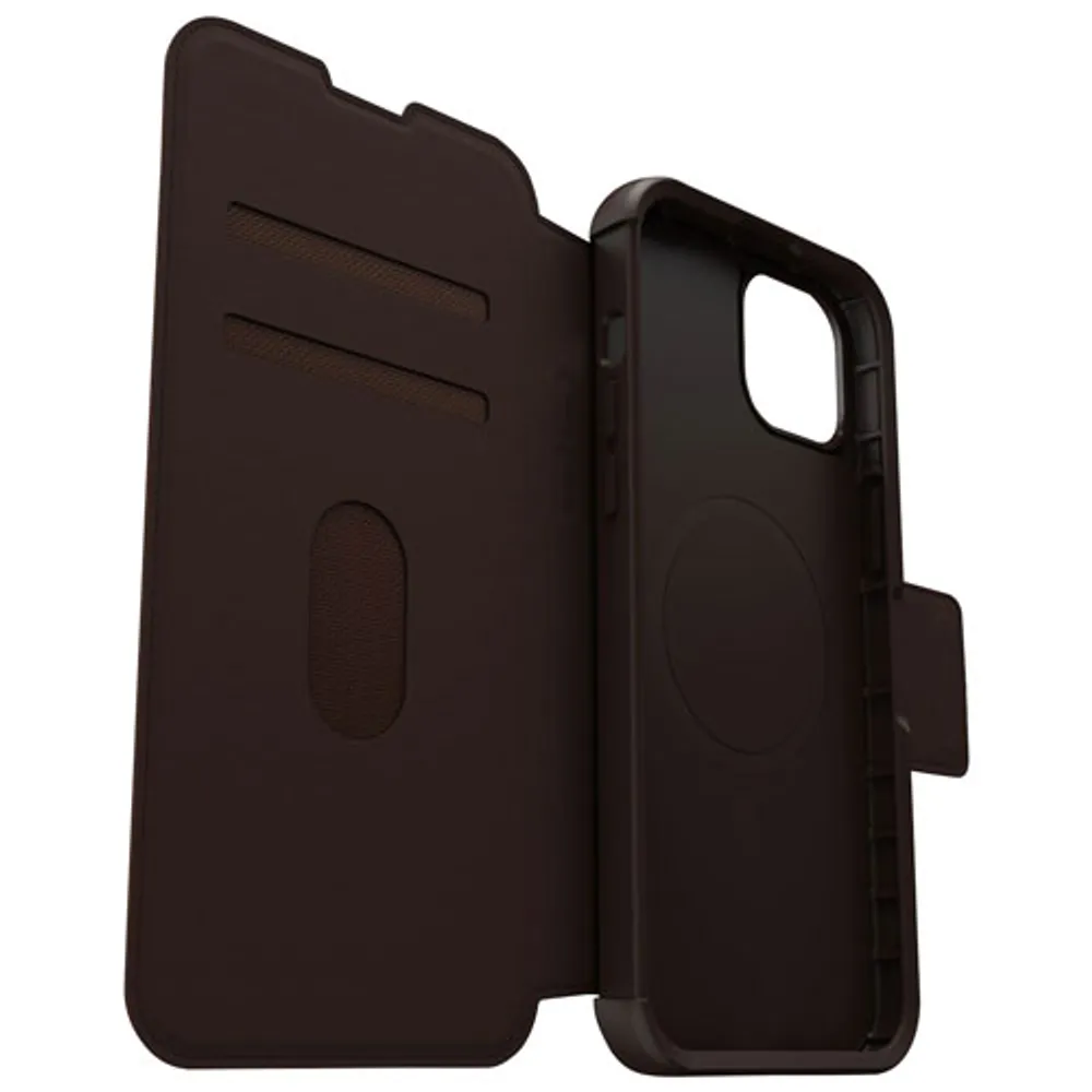 OtterBox Strada Folio Wallet Case with MagSafe for iPhone 15 Plus