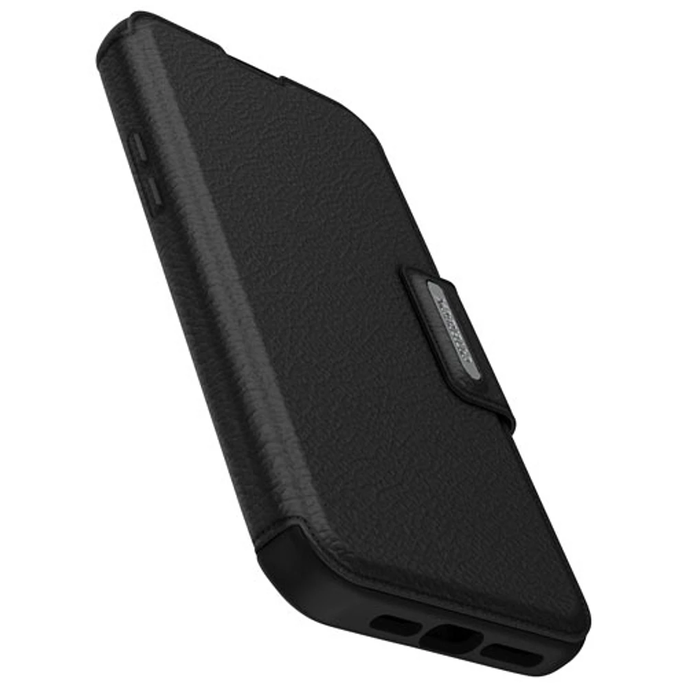 OtterBox Strada Folio Wallet Case with MagSafe for iPhone 15 Plus - Shadow