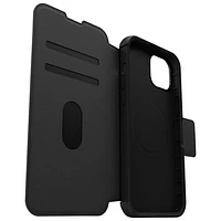 OtterBox Strada Folio Wallet Case with MagSafe for iPhone 15 Plus - Shadow