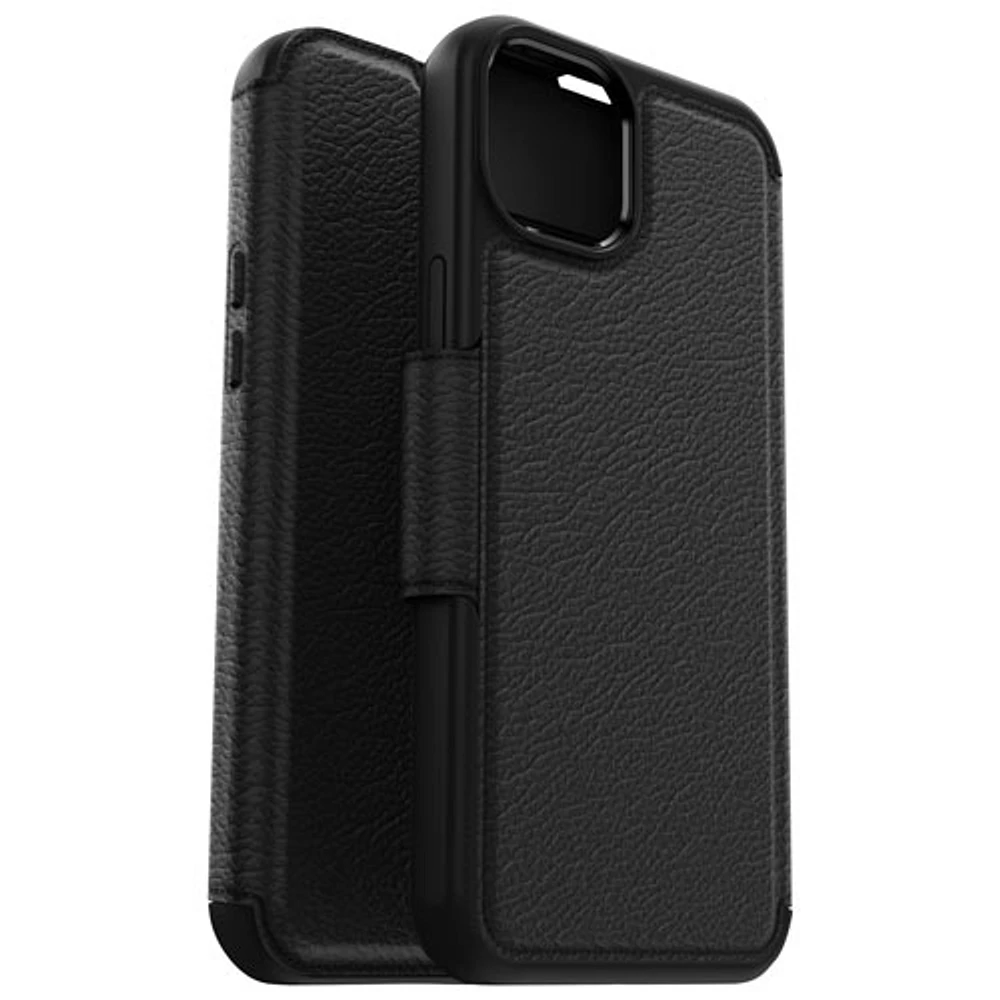 OtterBox Strada Folio Wallet Case with MagSafe for iPhone 15 Plus - Shadow