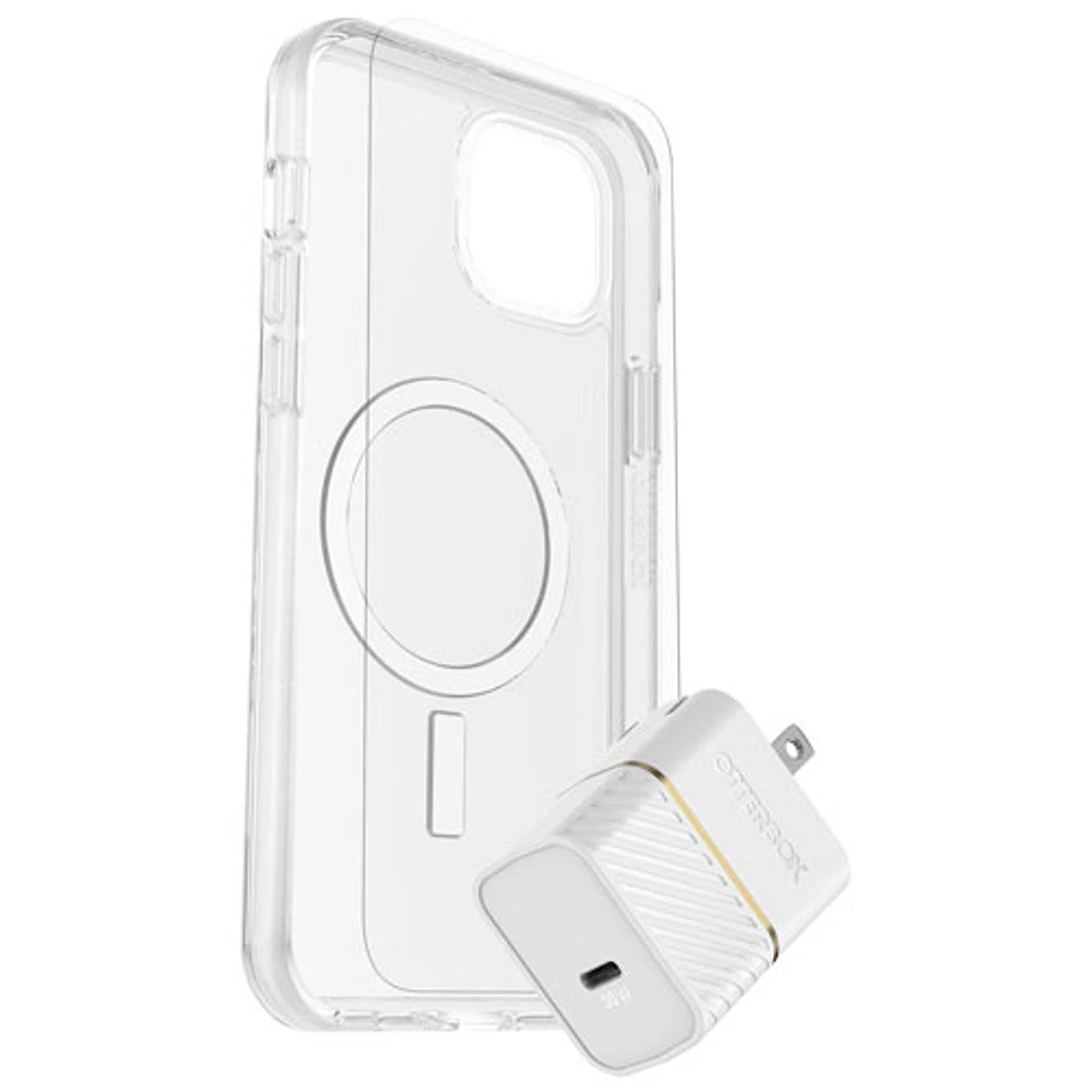 Étui rigide ajusté Symmetry d'OtterBox pour iPhone 15 Plus avec trousse de protection et d'alimentation