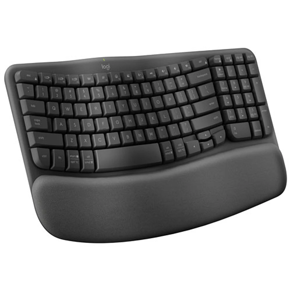 Clavier ergonomique sans fil Wave Keys de Logitech - Graphite