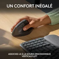 Clavier ergonomique sans fil Wave Keys de Logitech - Graphite