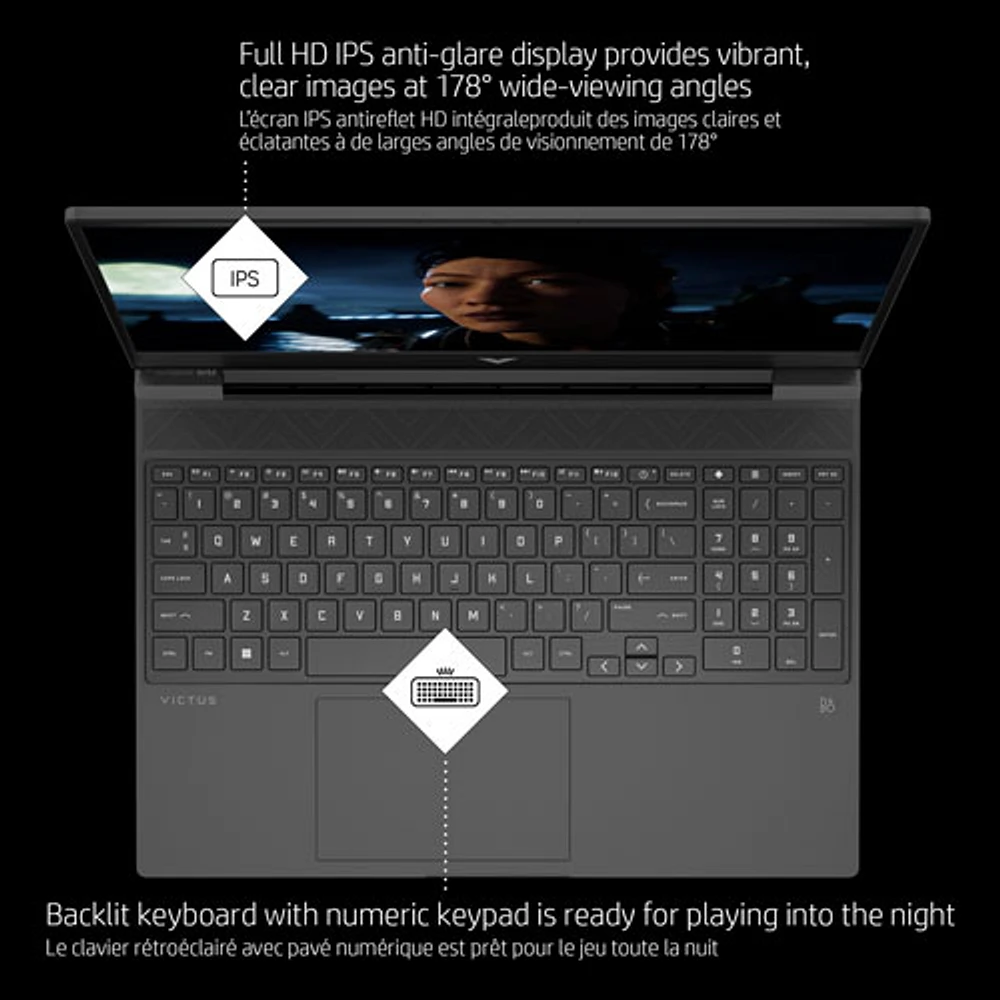 HP Victus 15.6" Gaming Laptop - Mica Silver (Intel Core i5-13420H/512GB/8GB RAM/GeForce RTX 2050)