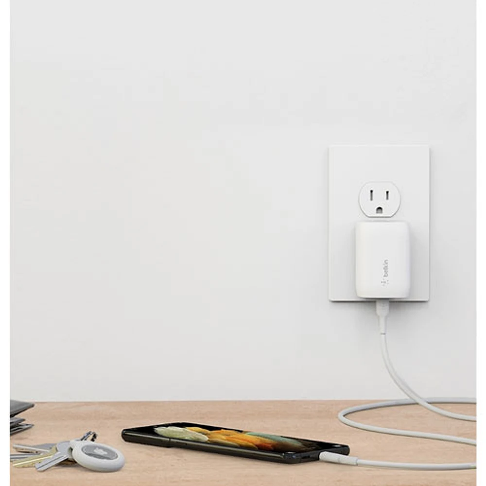 Belkin 30W USB-C Power Delivery 3.0 Wall Charger with 1m USB-C Cable