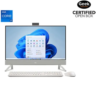 Open Box - Dell Inspiron 27” All-in-One PC - White (Intel Core i7-1355U/512GB SSD/1TB HDD/16GB RAM/Win11)