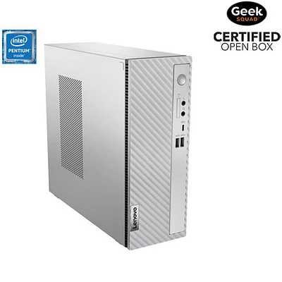 Open Box - Lenovo IdeaCentre 3i Desktop PC - Cloud Grey (Intel Pentium Gold G7400/512GB SSD/8GB RAM/Win 11)