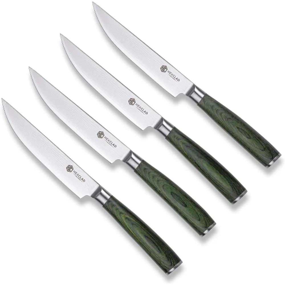 HexClad 8 inch Japanese Damascus Stainless Steel Chef Knife Full