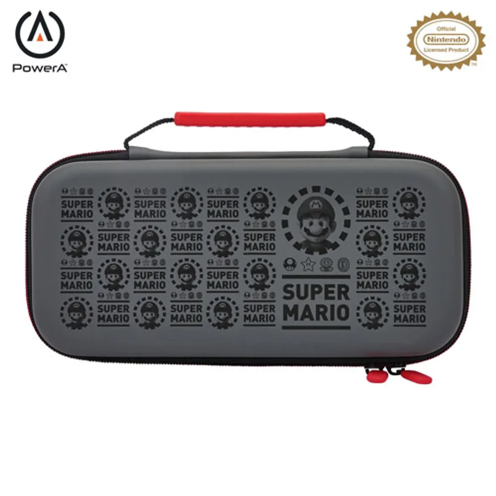 PowerA Super Mario Travel Case for Switch OLED & Switch & Switch Lite - Black/Grey