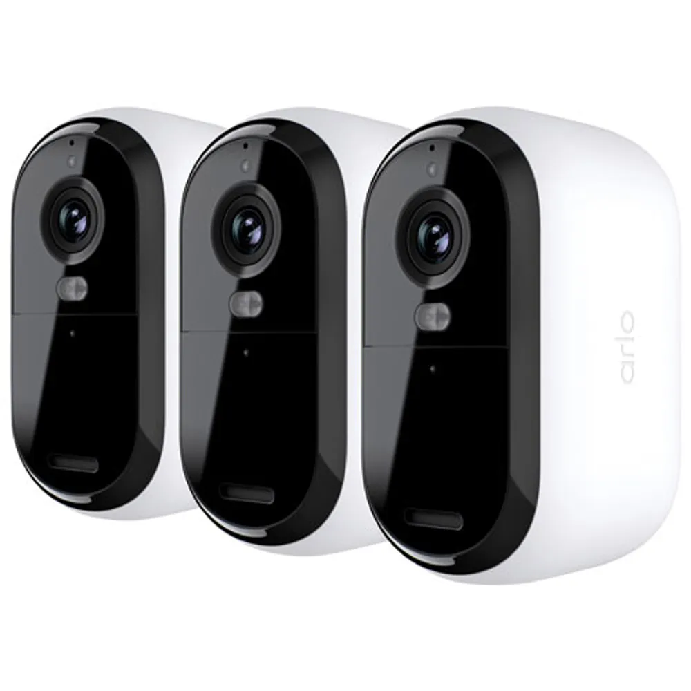 Arlo Essential XL Wire-Free Indoor/Outdoor HD Security Camera (2nd Generation) - 3 Pack - White - Only at Best Buy