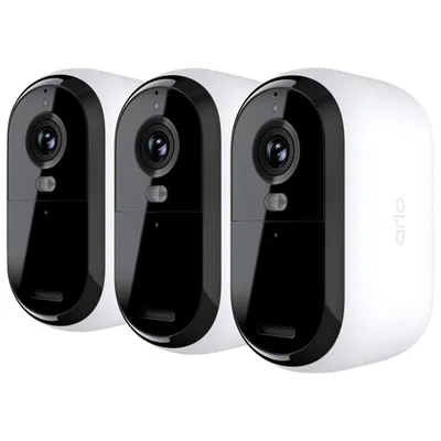 Arlo Essential XL Wire-Free Indoor/Outdoor HD Security Camera (2nd Generation) - 3 Pack - White - Only at Best Buy