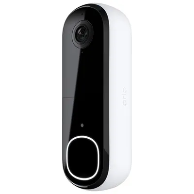 Arlo Battery Operated/Wired 2K Wi-Fi Video Doorbell (2nd Generation) - White