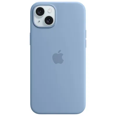 Apple Silicone Fitted Soft Shell Case with MagSafe for iPhone 15 Plus - Winter Blue