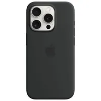 Apple Silicone Fitted Soft Shell Case with MagSafe for iPhone 15 Pro - Black