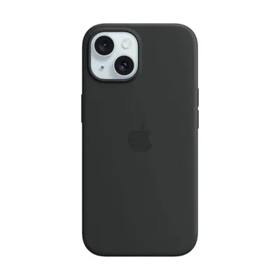 Apple Fitted Soft Shell Case with MagSafe for iPhone 15 - Black