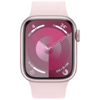 Apple Watch Series 9 (GPS) 41mm Pink Aluminium Case with Pink Sport Band - Small / Medium 130-180mm