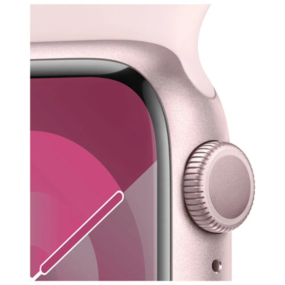 Apple Watch Series 9 (GPS) 41mm Pink Aluminium Case with Pink Sport Band
