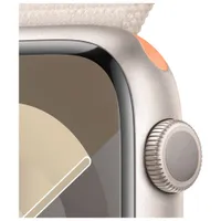 Apple Watch Series 9 (GPS) 45mm Starlight Aluminium Case with Starlight Sport Loop - Small