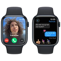 Apple Watch Series 9 (GPS) 45mm Midnight Aluminium Case with Midnight Sport Band - Medium / Large 160-210mm