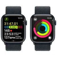 Apple Watch Series 9 (GPS) 45mm Midnight Aluminium Case with Midnight Sport Loop - Small