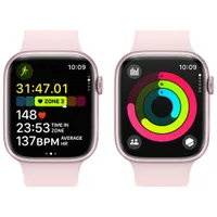 Apple Watch Series 9 (GPS) 45mm Pink Aluminium Case with Pink Sport Band