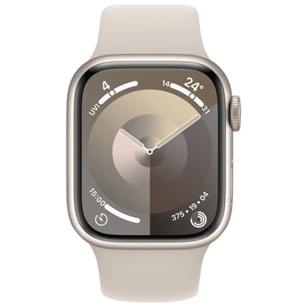Apple Watch Series 9 (GPS + Cellular) 41mm Starlight Aluminium Case with Starlight Sport Band