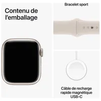 Apple Watch Series 9 (GPS + Cellular) 41mm Starlight Aluminium Case with Starlight Sport Band