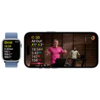 Apple Watch Series 9 (GPS + Cellular) 41mm Midnight Aluminum Case with Midnight Sport Band - Medium / Large 150-200mm