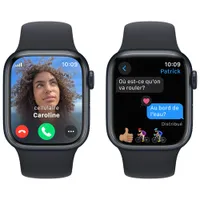 Apple Watch Series 9 (GPS + Cellular) 41mm Midnight Aluminum Case with Midnight Sport Band - Medium / Large 150-200mm