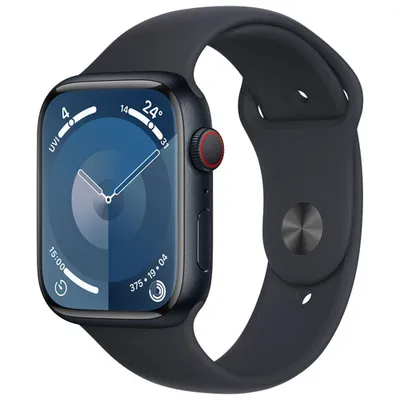 Apple Watch Series 9 (GPS + Cellular) 45mm Midnight Aluminium Case with Midnight Sport Band