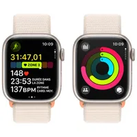 Apple Watch Series 9 (GPS) 41mm Starlight Aluminium Case with Starlight Sport Loop - Small